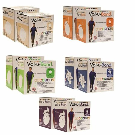 VAL-U-BAND Latex Free Band, 100 Yard - 5 Color Set - Twin Pack Val-u-Band-10-6138